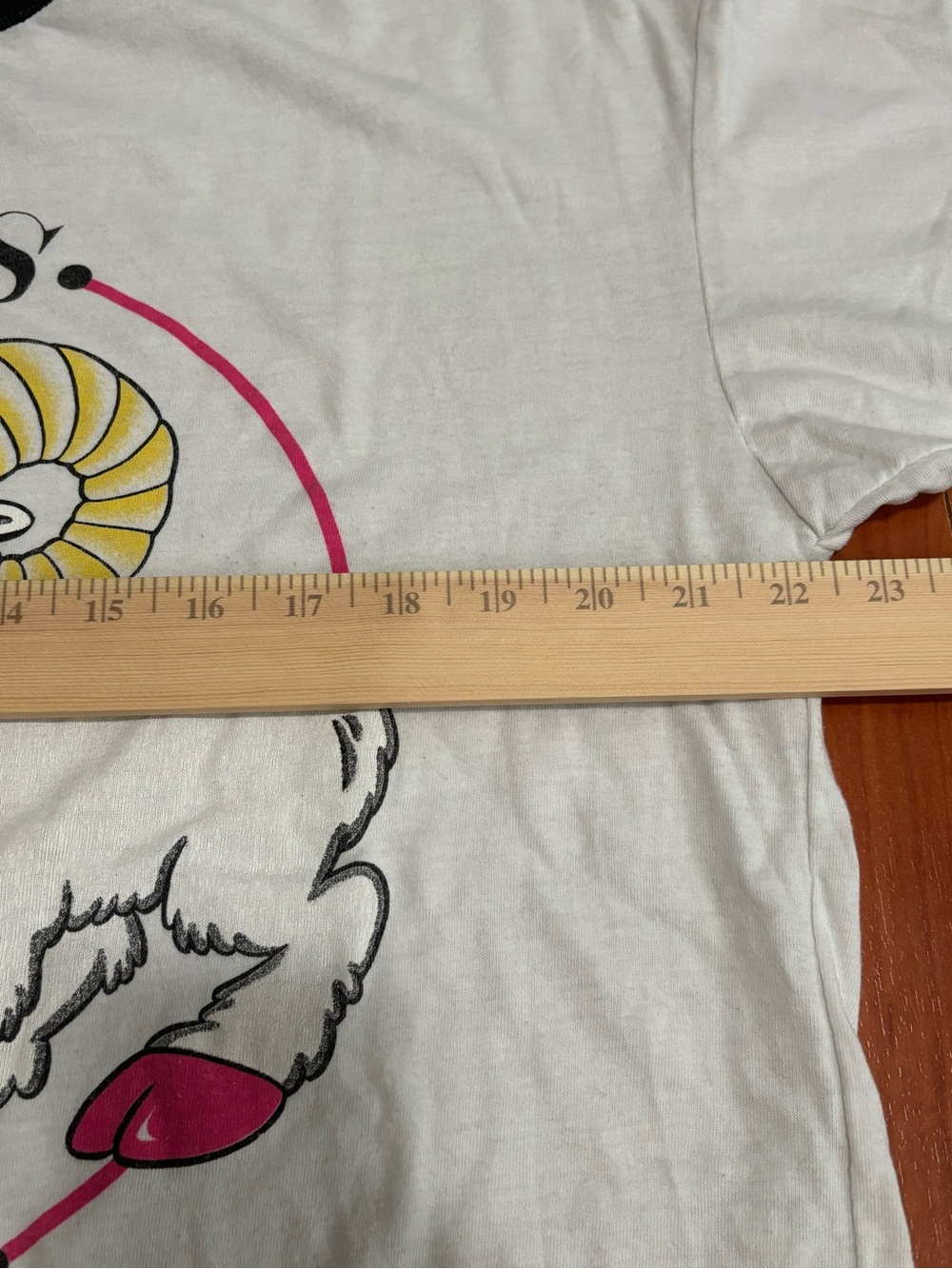 Vintage 70’s Garfield Aries Zodiac Single Stitch Ringer T-Shirt Size Large - Picture 8 of 9